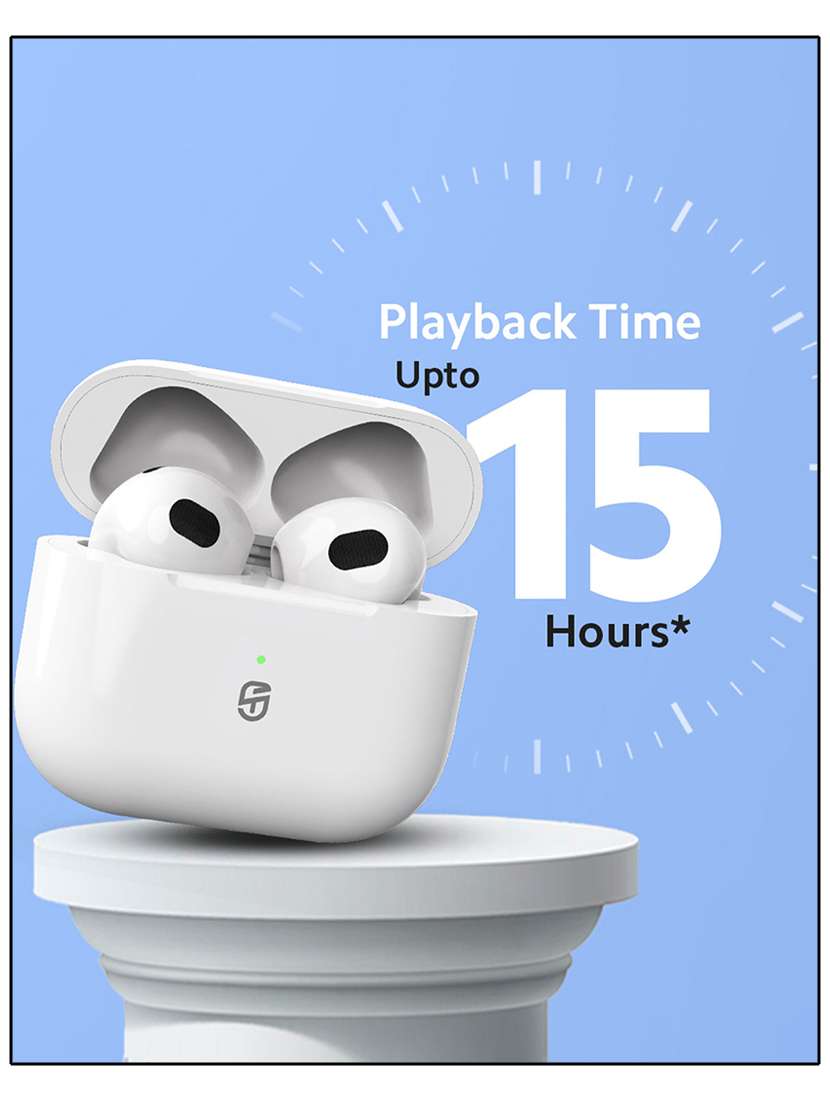 snapup snapods c300 true wireless semi-in-ear earbuds (white) - 21882710 -  Standard Image - 1