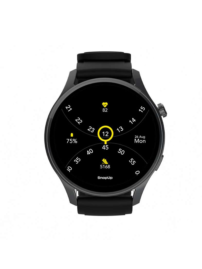 snapup elite bluetooth calling round dial metallic smartwatch (electric black) - 21882714 -  Standard Image - 6
