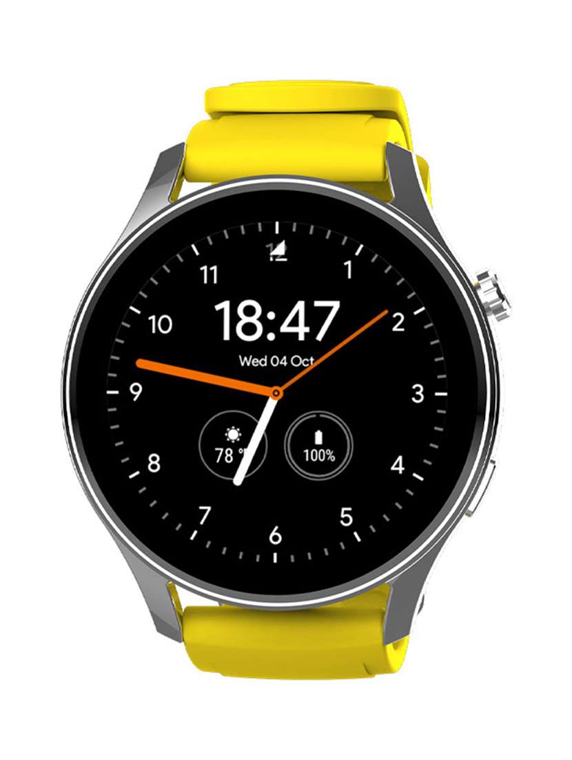 snapup elite bluetooth calling round dial metallic smartwatch (silver yellow) - 21882715 -  Standard Image - 6