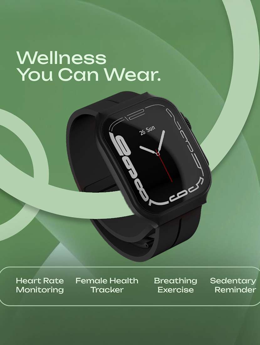 snapup arc x bluetooth calling curved amoled smartwatch (metallic black) - 21882719 -  Standard Image - 4