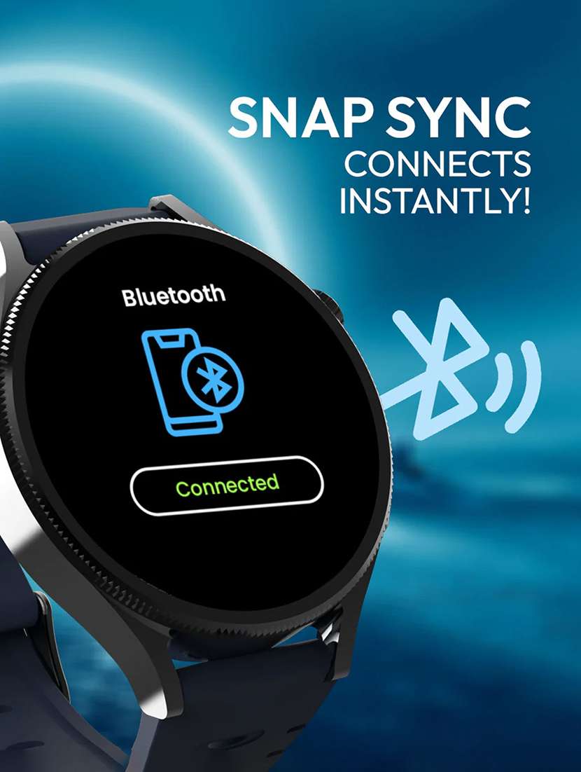 snapup luna x bluetooth calling super amoled round smart watch (electric black) - 21882722 -  Standard Image - 4
