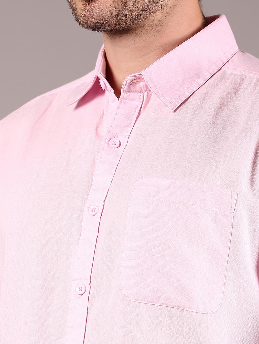 men solid collared long sleeve casual shirt - 21885305 - Standard Image - 4