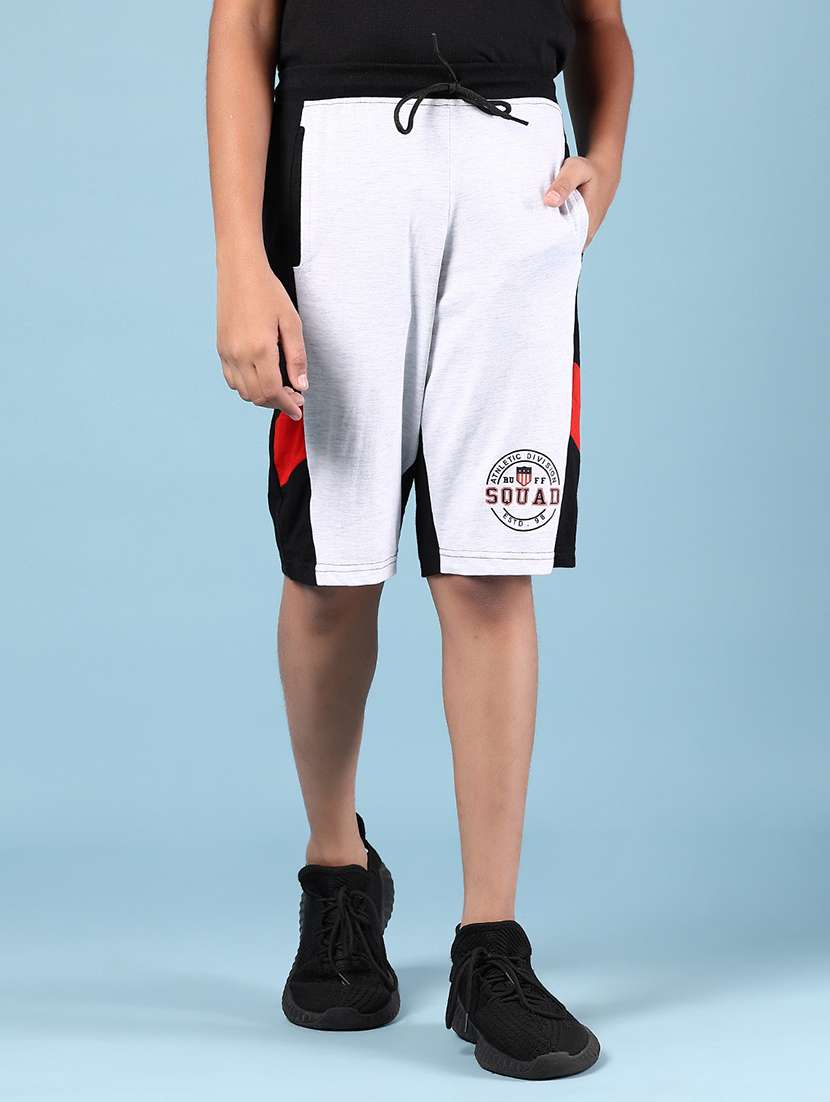 boys color block mid rise three fourth shorts - 21885955 -  Standard Image - 1