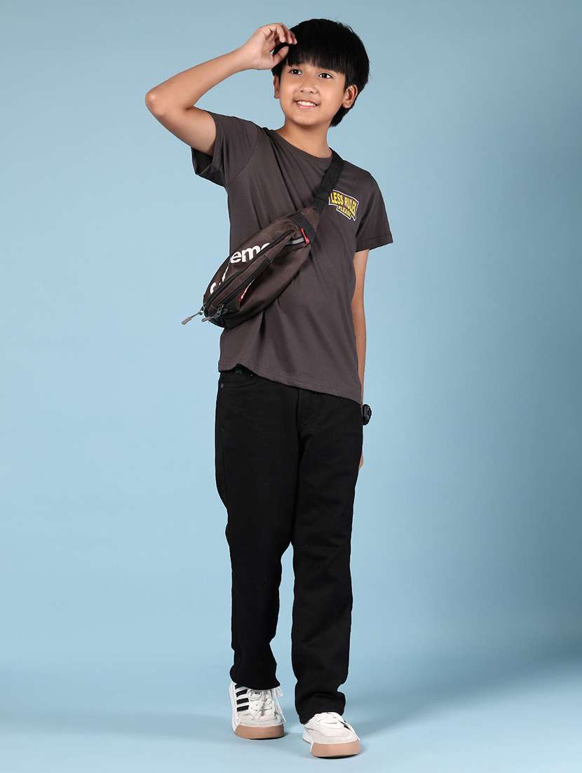 boys front & back printed round neck t-shirt - 21885956 -  Standard Image - 4