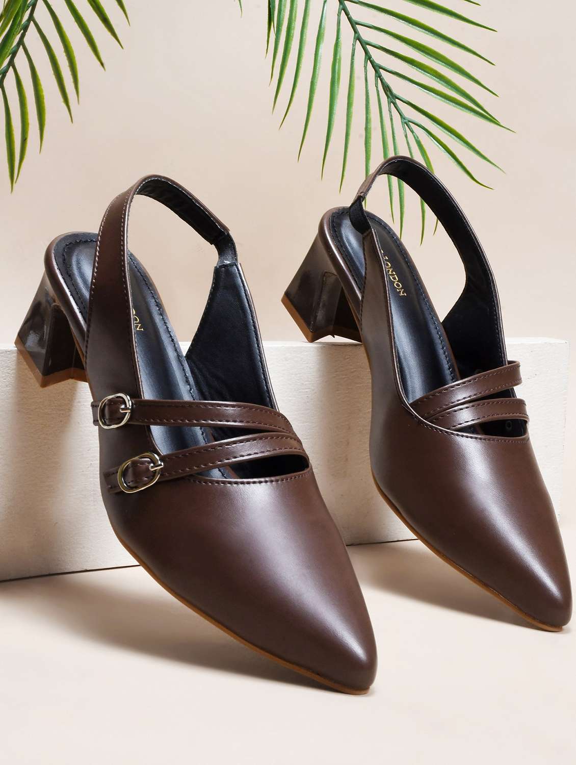 women brown back strap sandal - 21887831 -  Zoom Image - 0