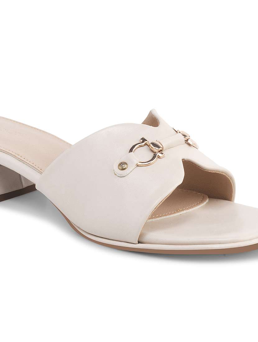women cream slip on sandal - 21887838 -  Standard Image - 6