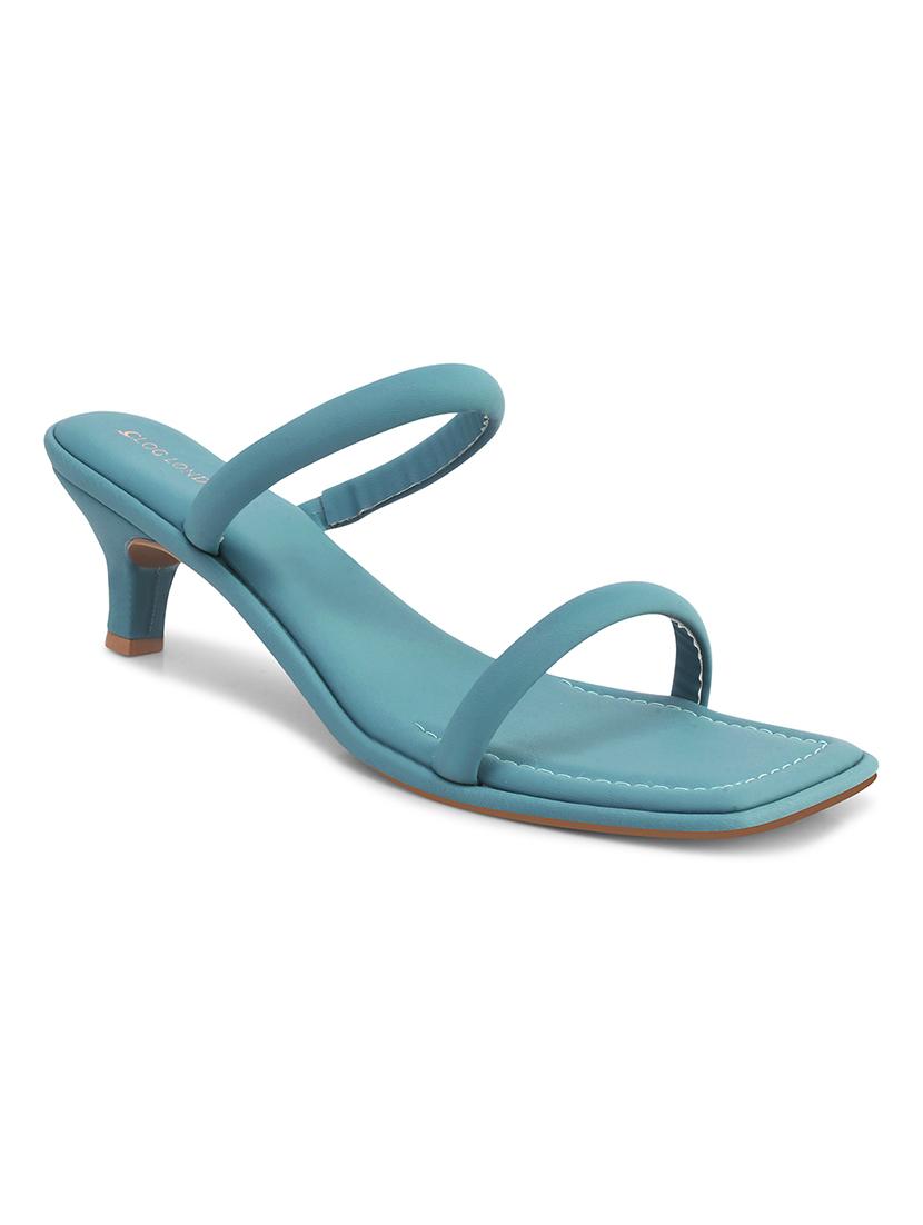 women blue slip on sandal - 21887840 - Standard Image - 1
