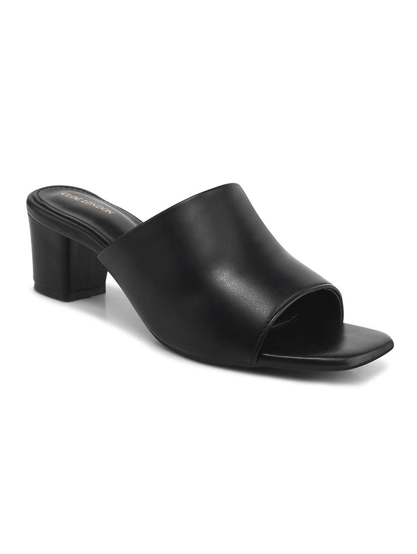 women black slip on sandal - 21887843 - Standard Image - 1