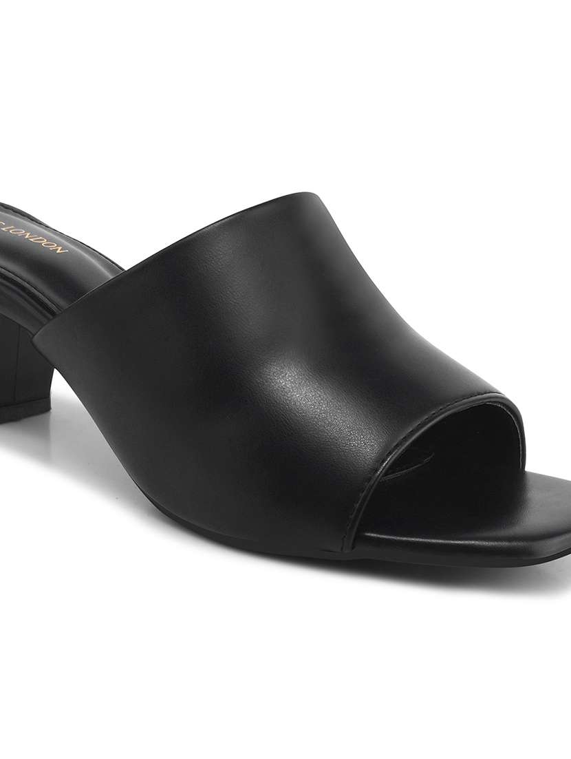 women black slip on sandal - 21887843 - Standard Image - 6