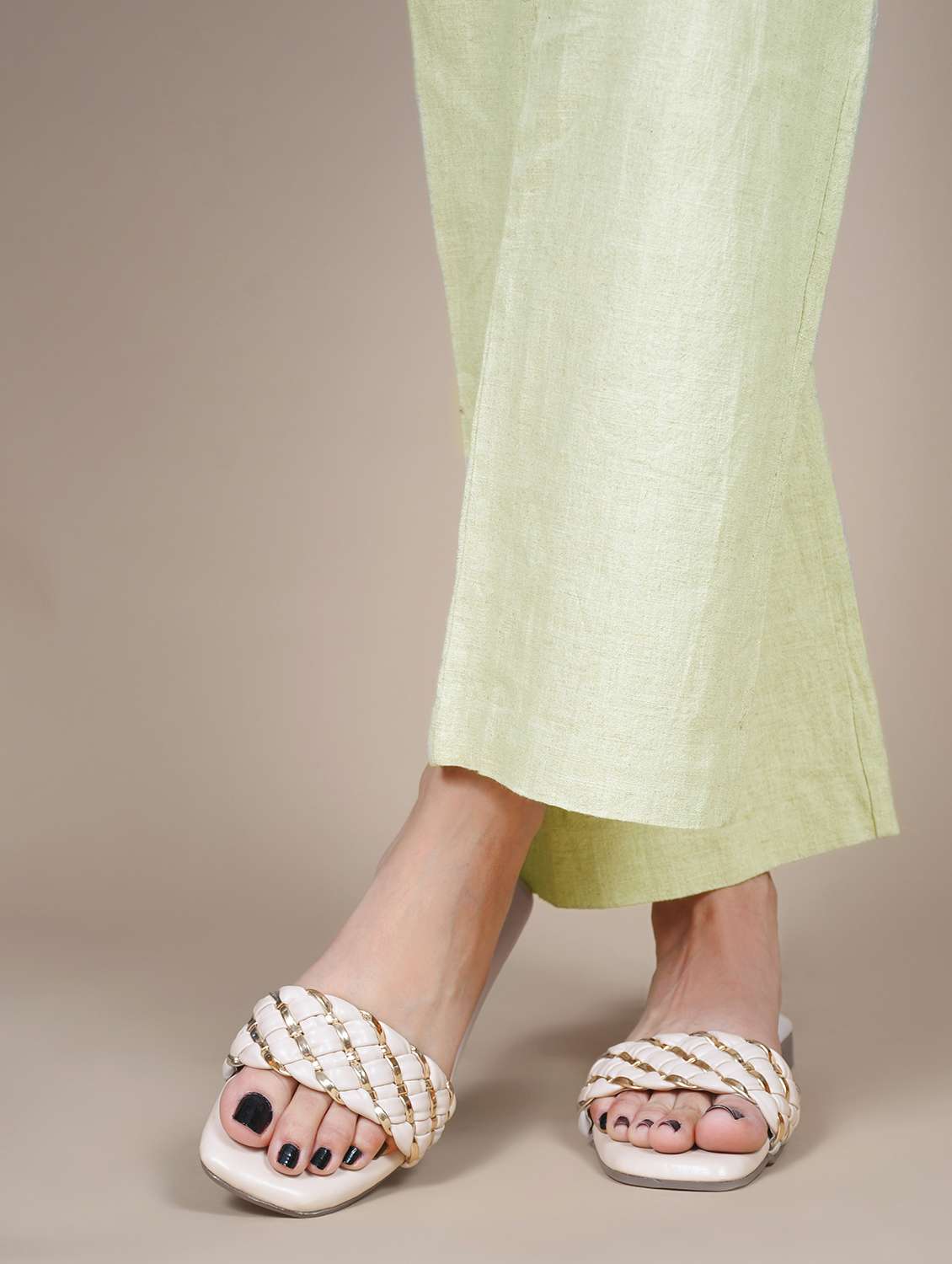 women off white slip on sandal - 21887854 -  Standard Image - 4