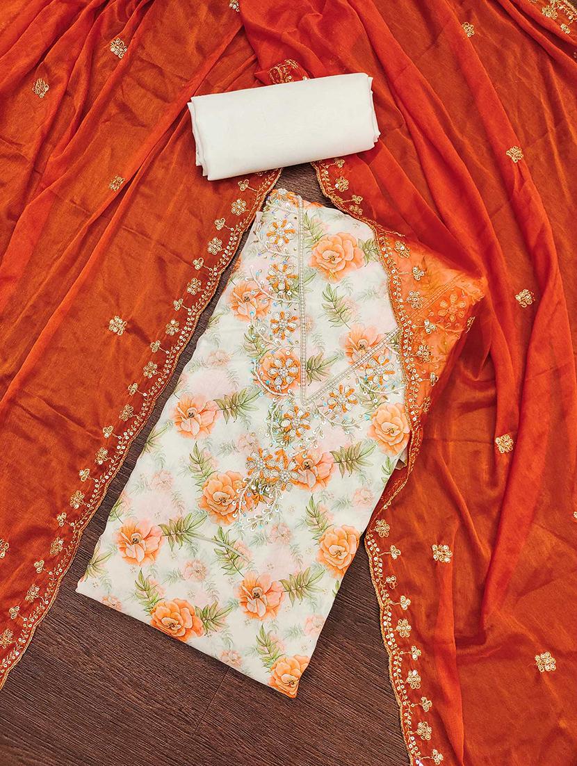 women embroidered unstitched suit set - 21887885 - Standard Image - 1
