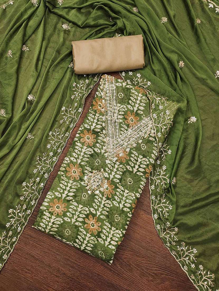 women embroidered unstitched suit set - 21887890 -  Standard Image - 1