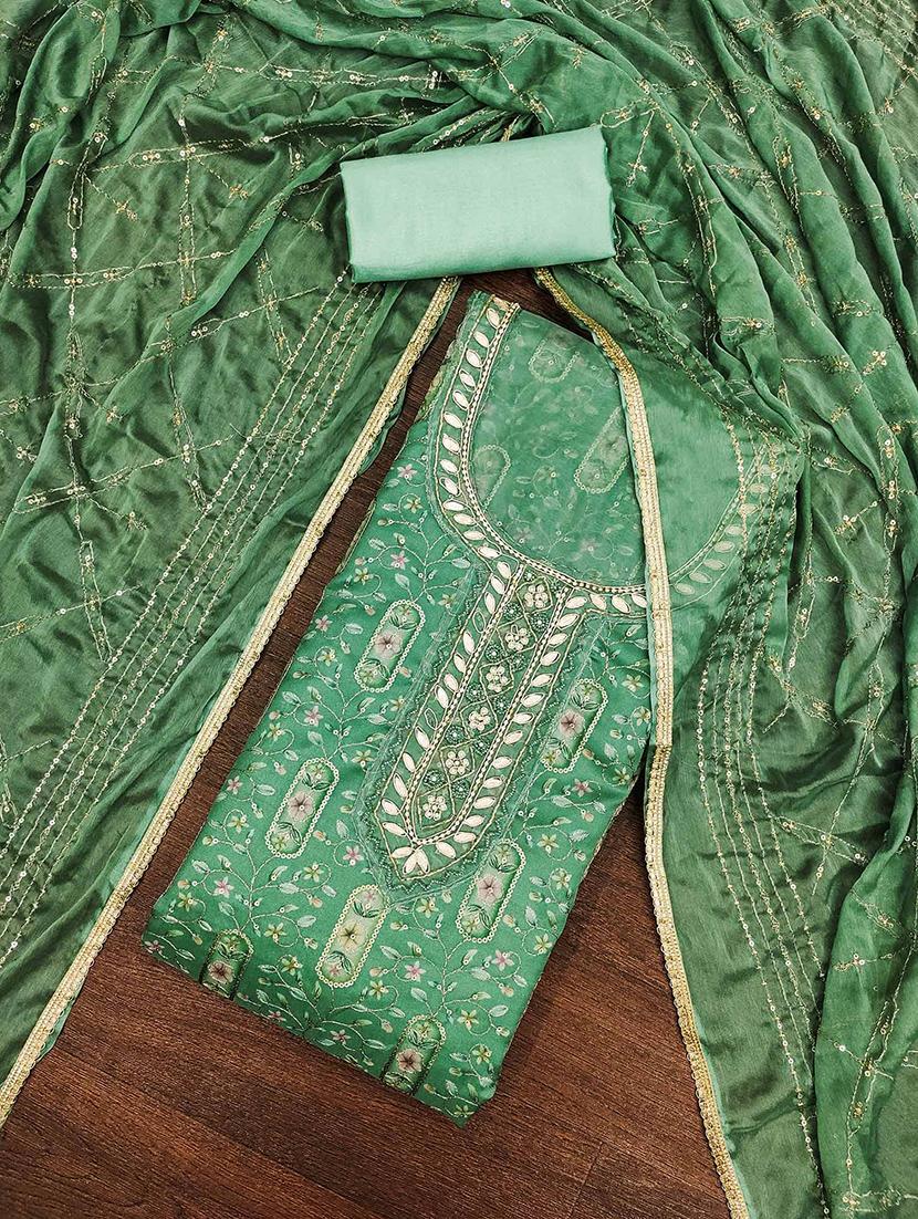 women embroidered unstitched suit set - 21887904 -  Standard Image - 1