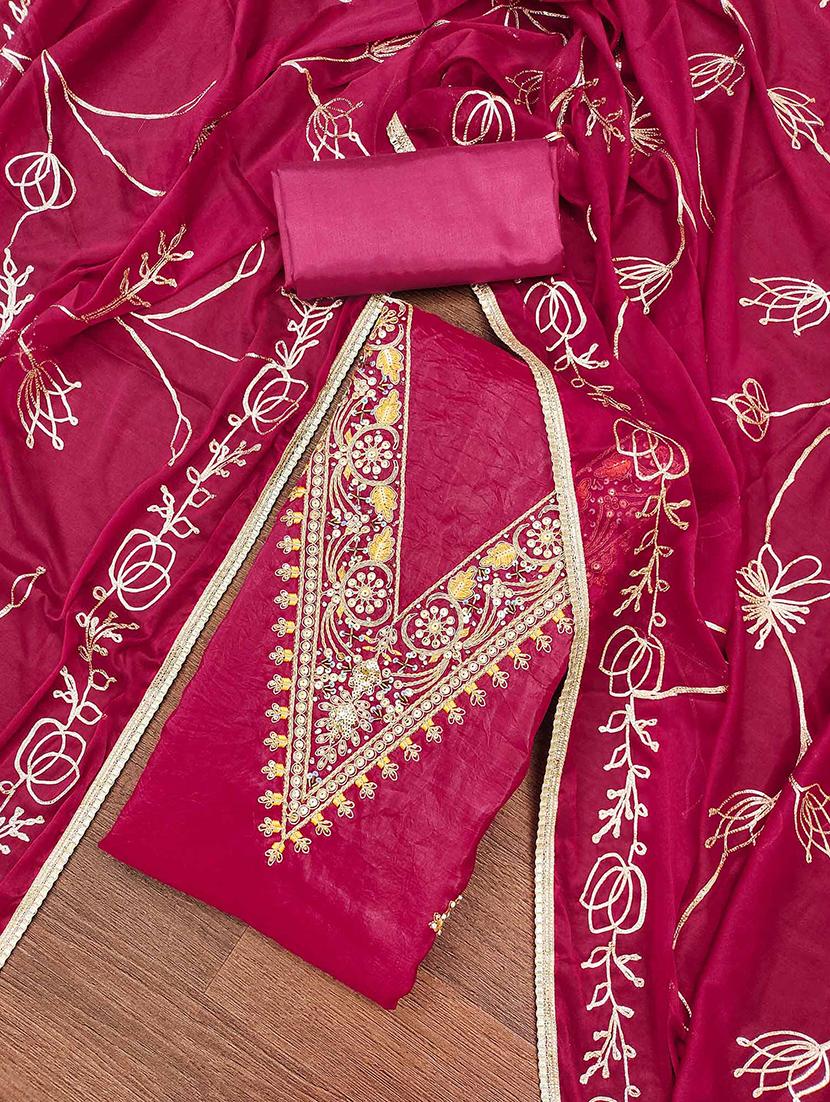 women embroidered unstitched suit set - 21887908 - Standard Image - 1