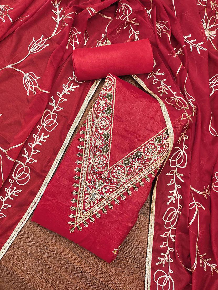 women embroidered unstitched suit set - 21887909 - Standard Image - 1