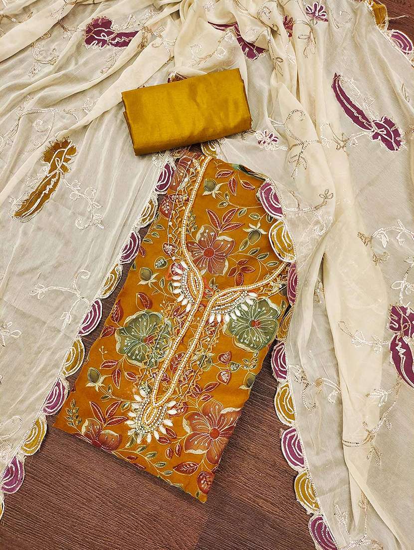 women embroidered unstitched suit set - 21887935 -  Standard Image - 1