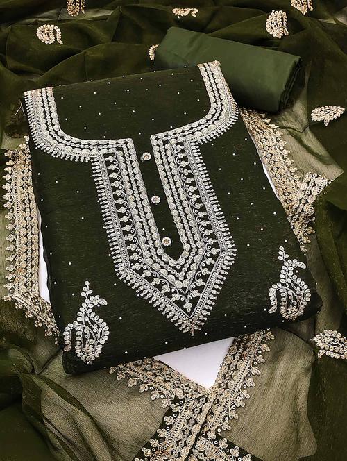 women embroidered unstitched suit set - 21887960 - Standard Image - 0