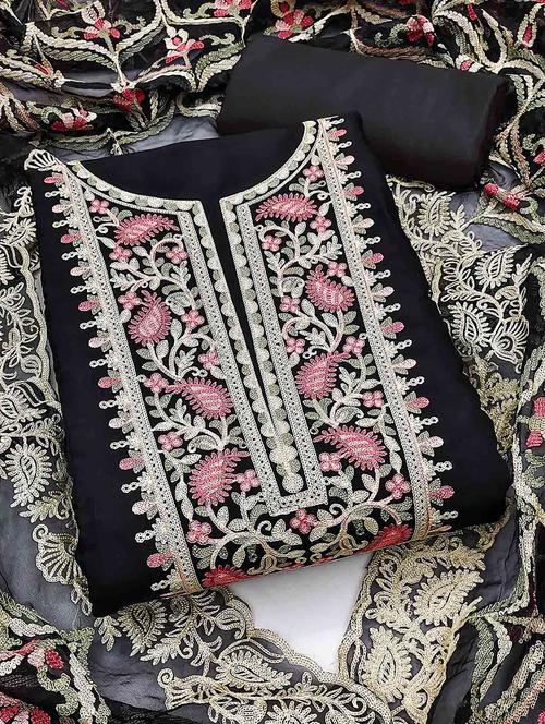 women embroidered unstitched suit set - 21887971 - Standard Image - 0