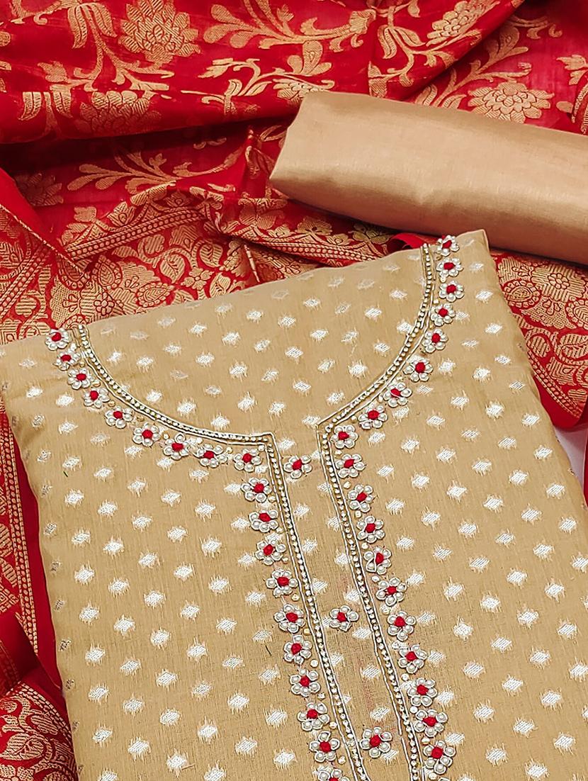 women embroidered unstitched suit set - 21887988 - Standard Image - 1