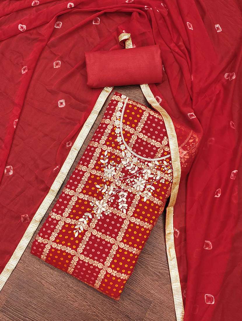 women embroidered unstitched suit set - 21887994 -  Standard Image - 1