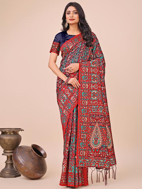 women self design bordered saree with blouse - 21888325 -  Standard Image - 0