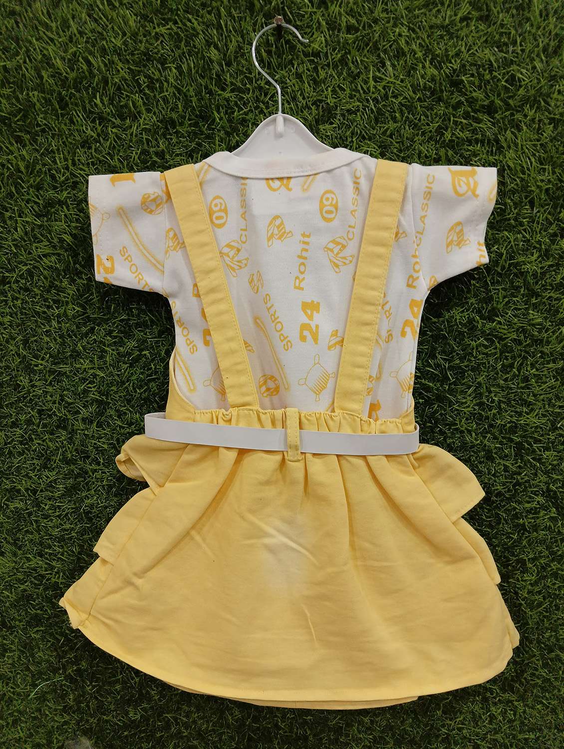 girls printed adjustable strap dungaree dress - 21898955 - Standard Image - 1