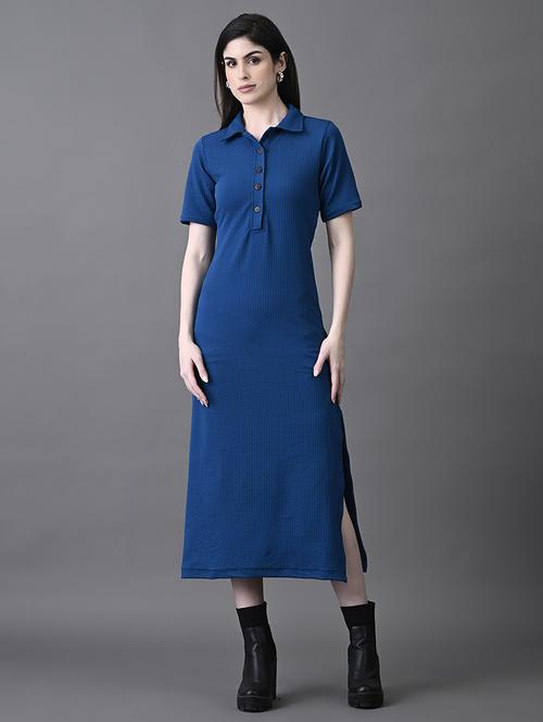 women solid collared sheath dress - 21899166 - Standard Image - 0