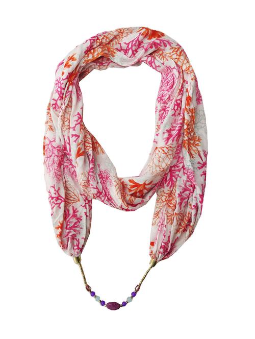 women pink printed scarf - 21899238 -  Standard Image - 0