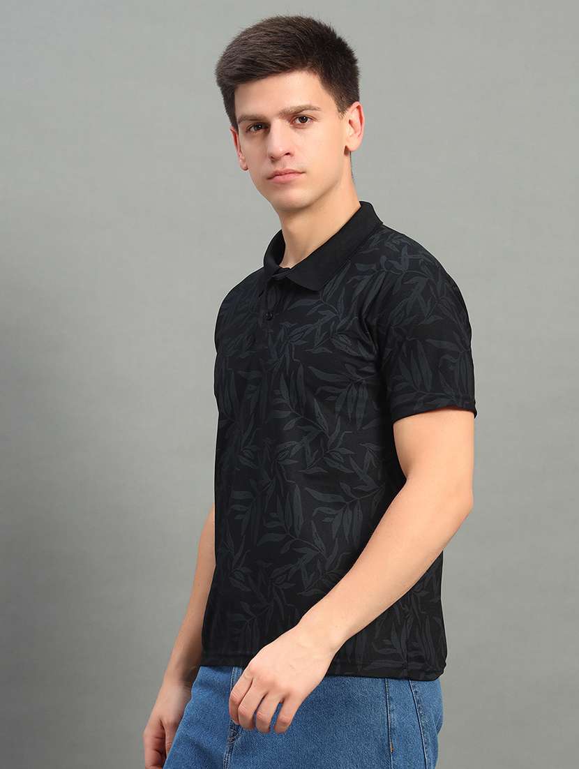 men printed short sleeve regular fit polo t-shirt - 21899242 -  Standard Image - 1