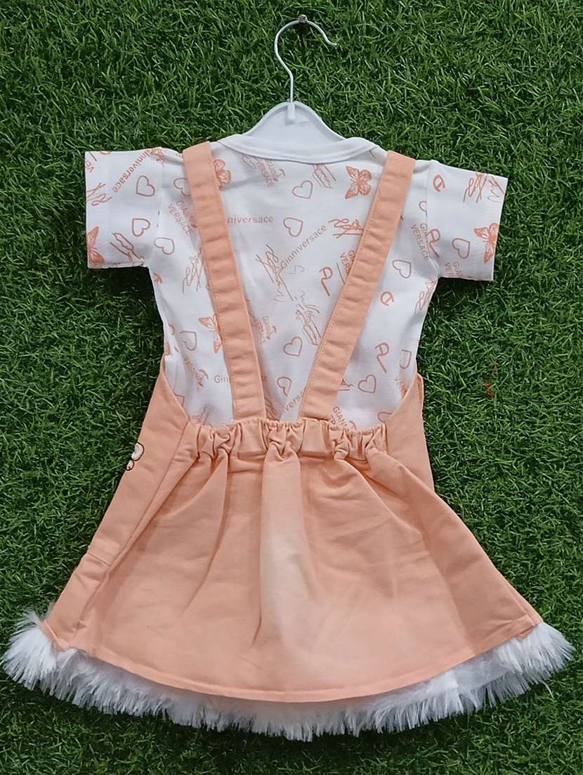 girls printed adjustable strap dungaree dress - 21899295 -  Standard Image - 1