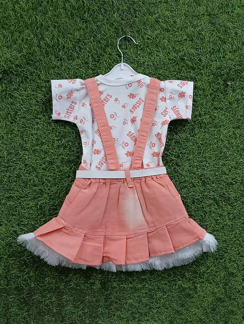 girls printed adjustable strap dungaree dress - 21899330 -  Standard Image - 1