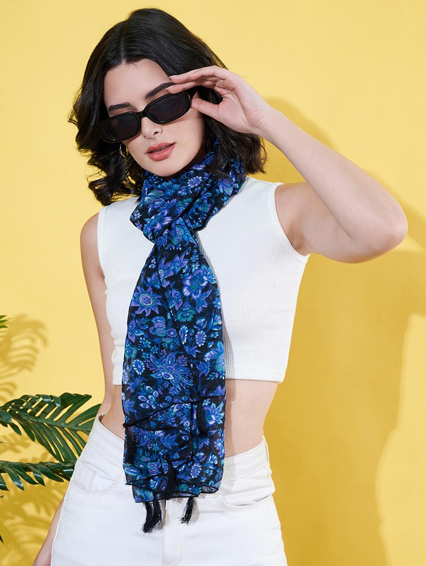 women blue chiffon scarf - 21900900 - Zoom Image - 0