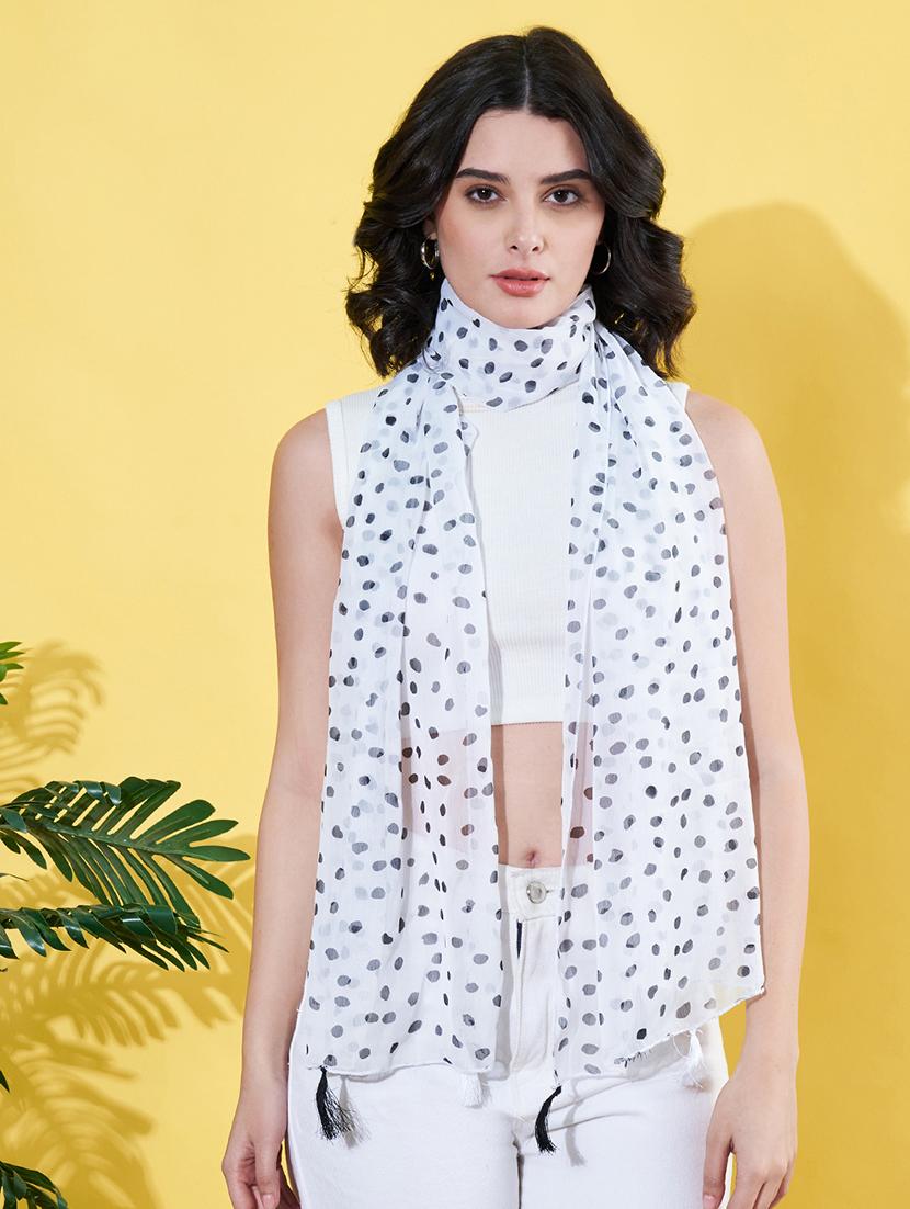 women white chiffon scarf - 21900901 -  Zoom Image - 0
