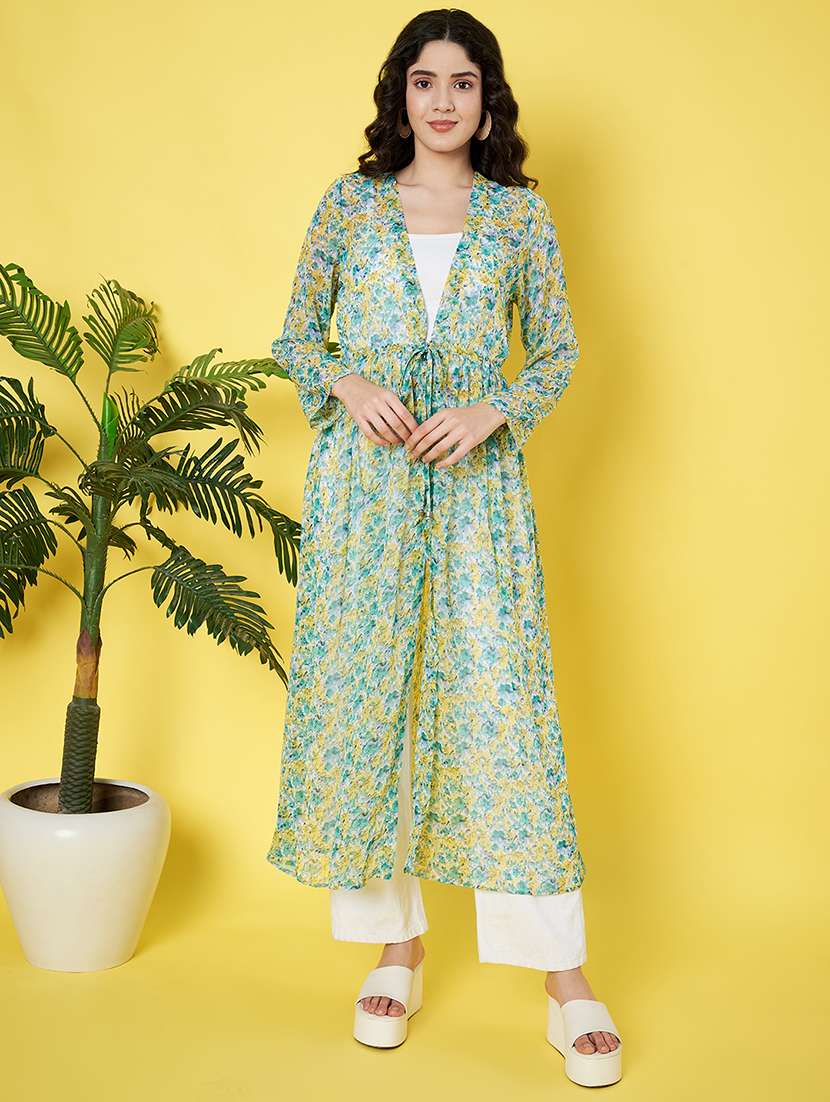 women printed long sleeves regular shrug