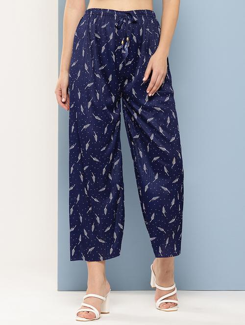 women printed mid rise ankle length straight palazzo - 21901193 -  Standard Image - 0