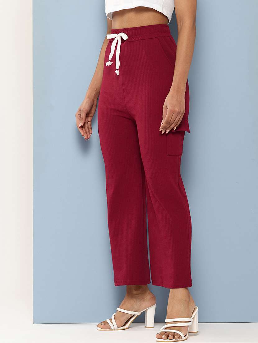 women solid mid rise cargo - 21901248 -  Standard Image - 1