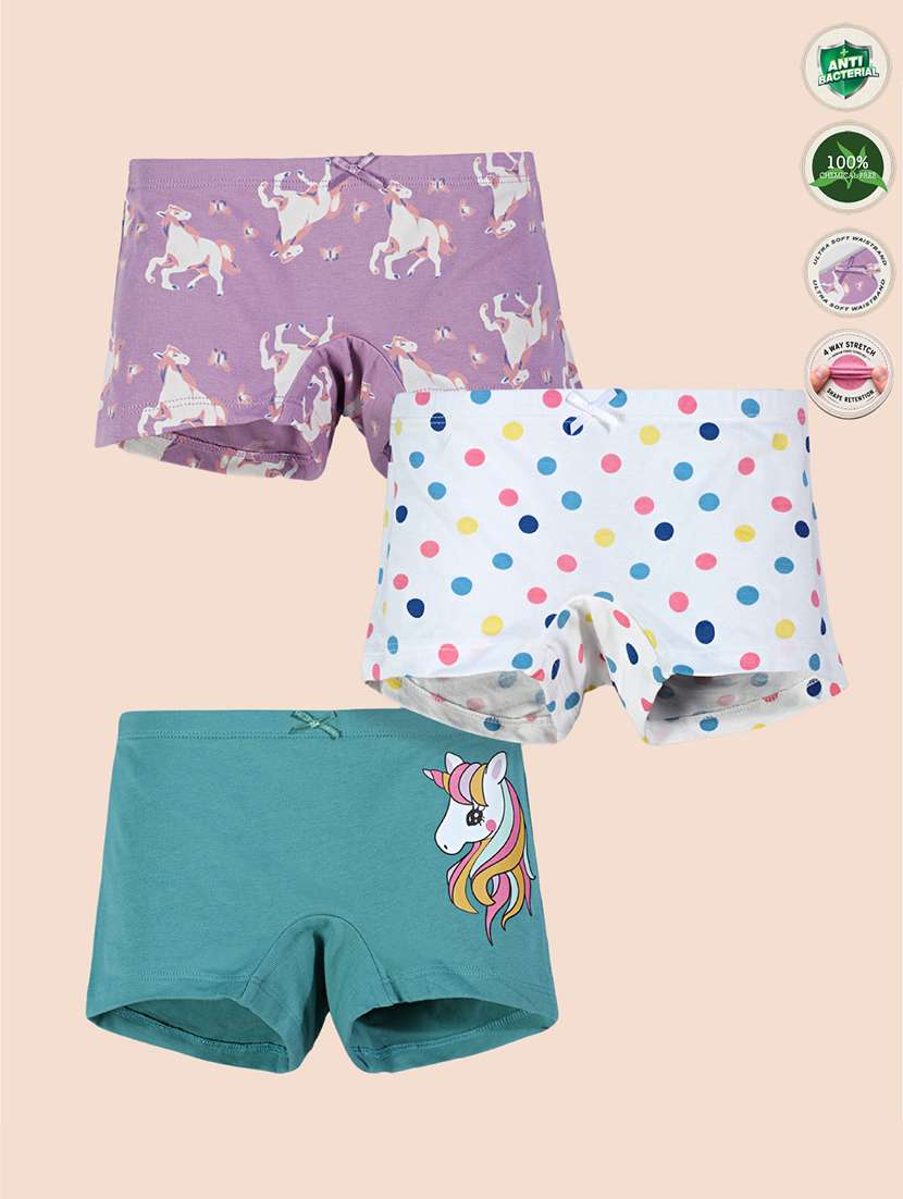 girls pack of 3 printed panty - 21901337 -  Standard Image - 1