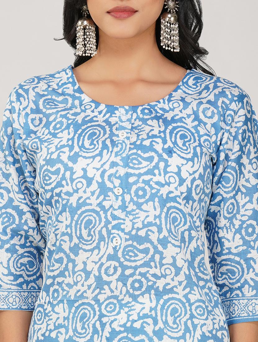 women three quarter sleeve kurta pant with dupatta set - 21901350 - Standard Image - 6
