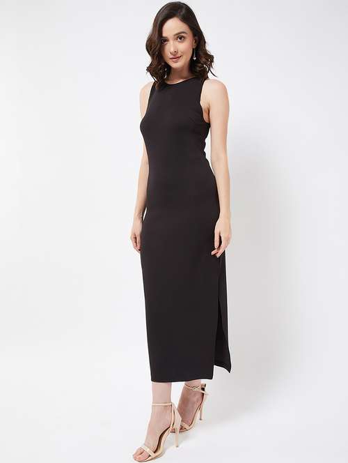 women solid sleeveless sheath dress - 21901645 - Standard Image - 0