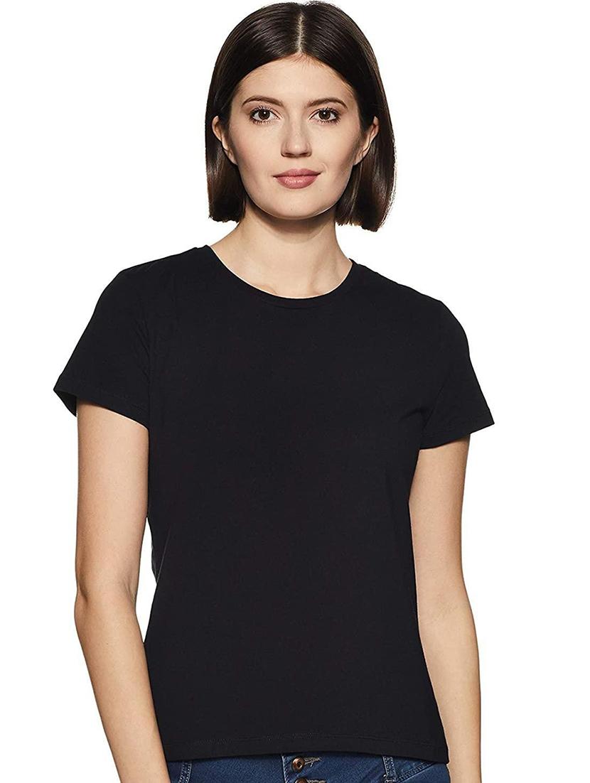 women solid short sleeves regular fit t-shirt - 21902895 -  Zoom Image - 0