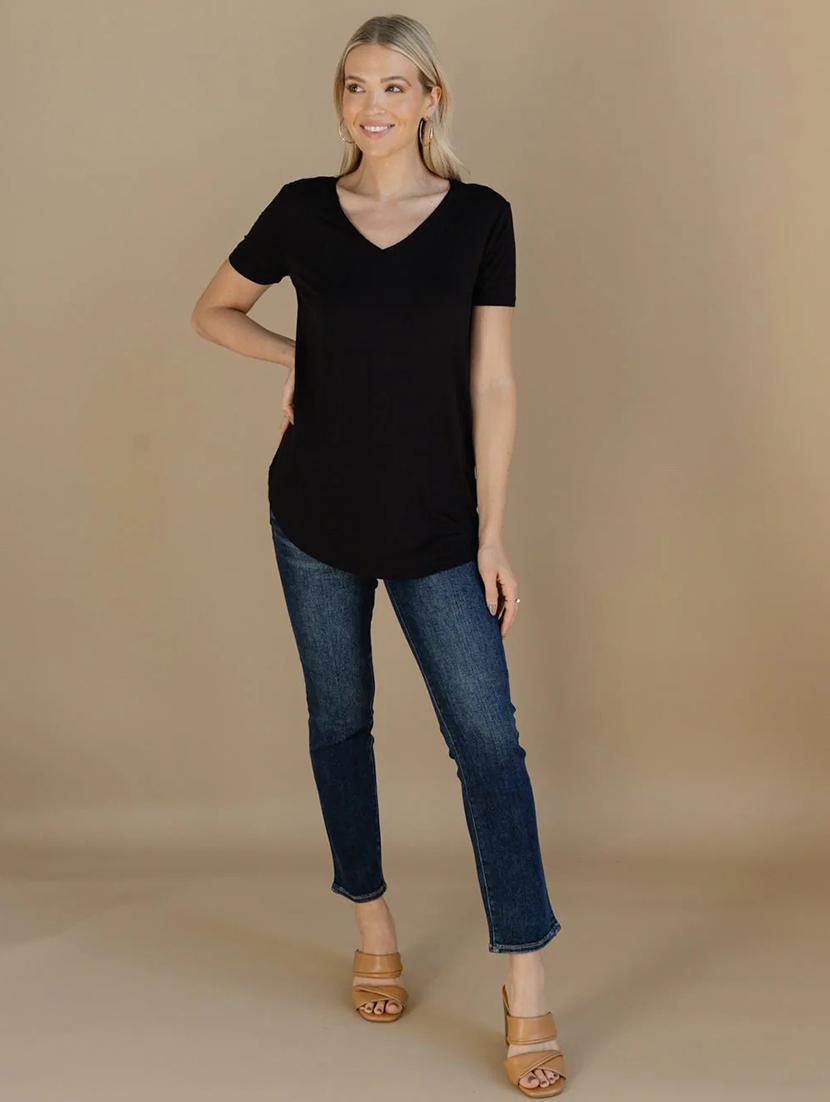 women solid short sleeves regular fit t-shirt - 21902946 -  Standard Image - 1