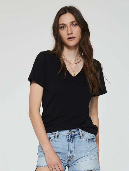 women solid short sleeves regular fit t-shirt - 21902956 - Standard Image - 0