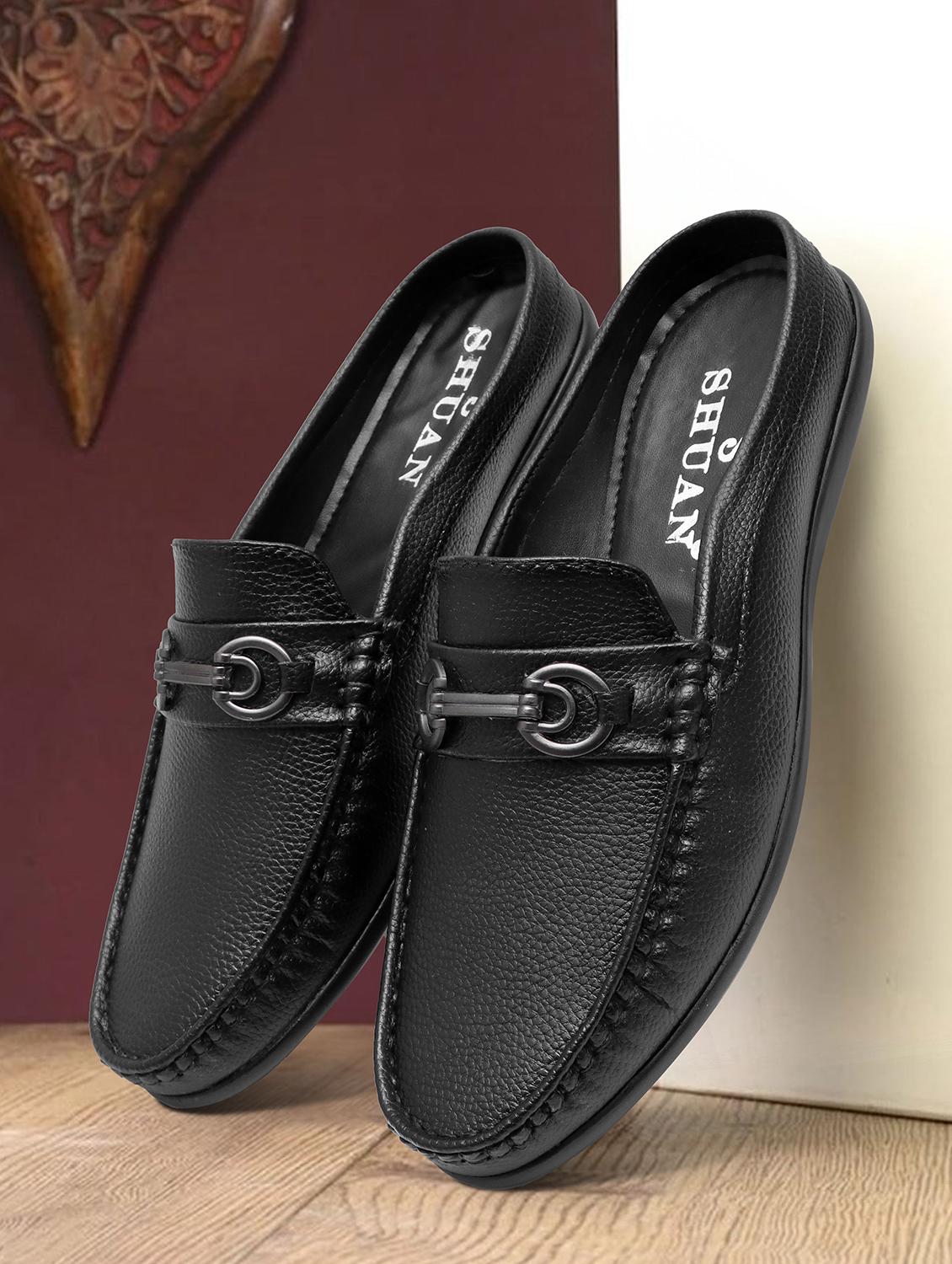 men black slip on mule - 21903384 - Zoom Image - 0