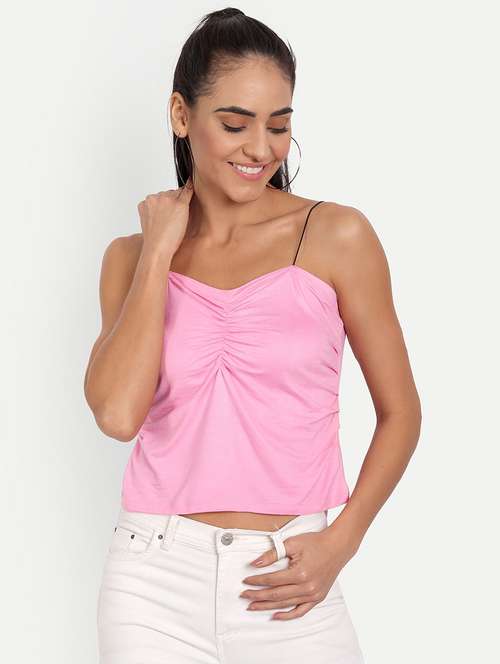 women solid short sleeves regular top - 21903968 - Standard Image - 0