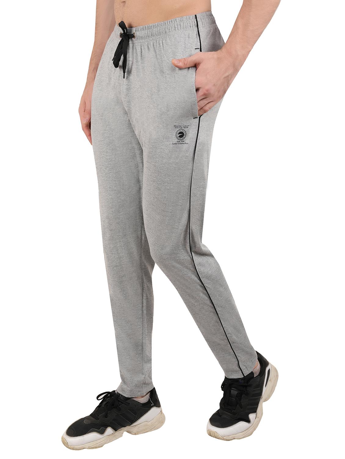 men solid mid rise full length track pant - 21903998 - Standard Image - 1