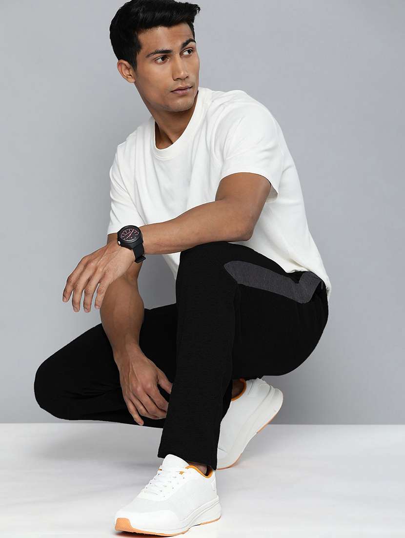 men solid mid rise full length track pant - 21904000 -  Standard Image - 4