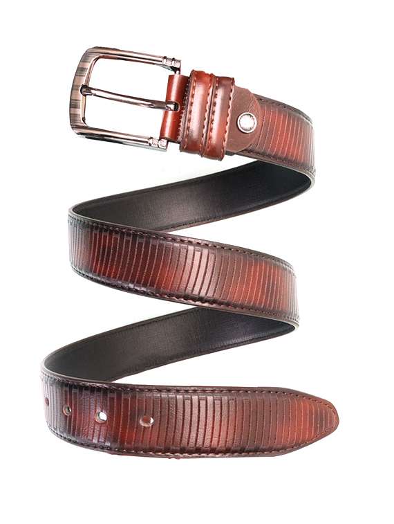 men brown buckle closure belt - 21904019 -  Standard Image - 1