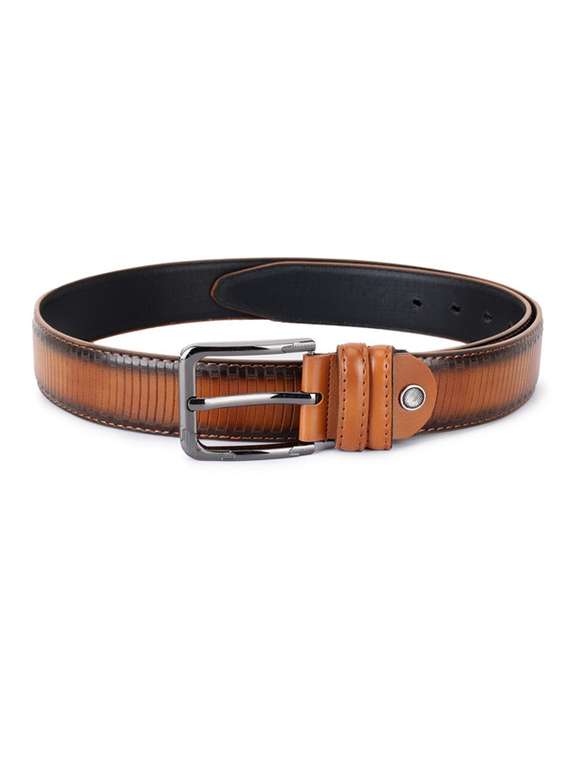 men tan buckle closure belt - 21904022 -  Standard Image - 1
