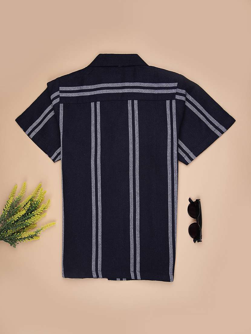 boys striped collared short sleeve shirt - 21904253 -  Standard Image - 1