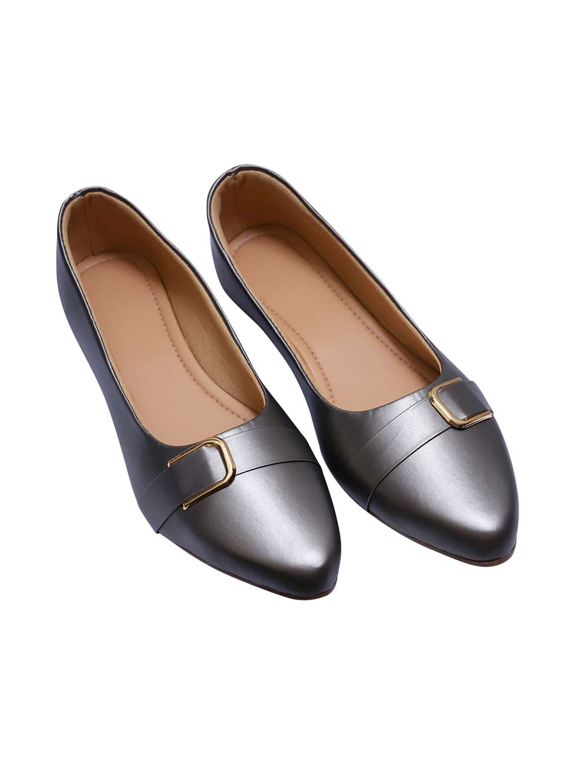 women grey slip on ballerina - 21904351 -  Standard Image - 1